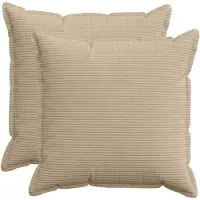 vidaXL Kussensloop 2 st HOUTEN Taupe 60 x 60 cm corduroy
