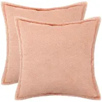 vidaXL Kussensloop 2 pcs HOUTEN Roze 60 x 60 cm Bouclé