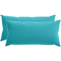 vidaXL Kussensloop 2 st HEERLEN Turquoise 40 x 70 cm Polyester