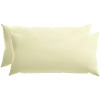vidaXL Kussensloop 2 st HEERLEN Crèmekleurig 40 x 80 cm Polyester