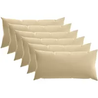 vidaXL Kussensloop 6 st HEERLEN Beige 40 x 70 cm Polyester