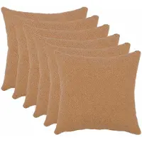 vidaXL Kussensloop 6 pcs HEERLEN Beige 35 x 35 cm Bouclé