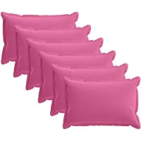 vidaXL Kussensloop 6 st HOUTEN Roze 50 x 80 cm Polyester