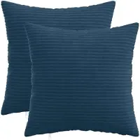 vidaXL Kussensloop 2 pcs HEERLEN Marineblauw 35 x 35 cm corduroy