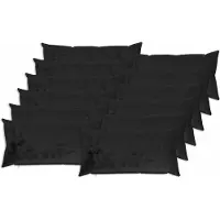 vidaXL Kussensloop 12 pcs HEERLEN Zwart 40 x 80 cm Flanel