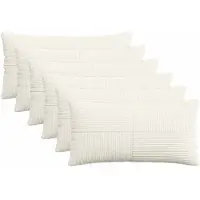 vidaXL Kussensloop 6 pcs ALMELO Crèmekleurig 40 x 70 cm corduroy