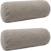 vidaXL Kussensloop 2 pcs HEERLEN Lichtgrijs Ø 15 x 40 cm Bouclé