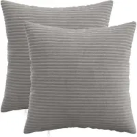 vidaXL Kussensloop 2 pcs HEERLEN Lichtgrijs 40 x 40 cm corduroy