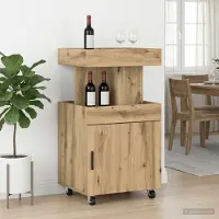 vidaXL Barkar Artisanaal eiken 50 x 41 x 89 cm Bewerkt hout