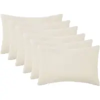 vidaXL Kussensloop 6 pcs HEERLEN Crèmekleurig 50 x 75 cm Bouclé