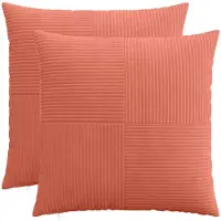 vidaXL Kussensloop 2 st ALMELO Rood Oranje 55 x 55 cm corduroy