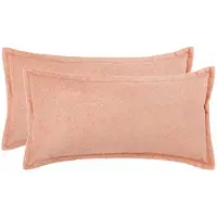 vidaXL Kussensloop 2 pcs HOUTEN Roze 40 x 70 cm Bouclé