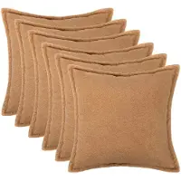 vidaXL Kussensloop 6 pcs HOUTEN Beige 40 x 40 cm Bouclé