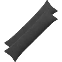 vidaXL Kussensloop 2 pcs HEERLEN Donkergrijs 40 x 145 cm Bouclé