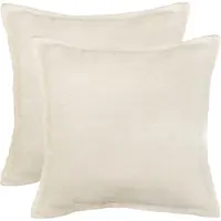 vidaXL Kussensloop 2 pcs HOUTEN Crèmekleurig 40 x 40 cm Bouclé