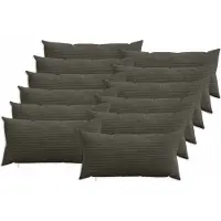 vidaXL Kussensloop 12 pcs HEERLEN Antracietkleurig 40 x 80 cm corduroy