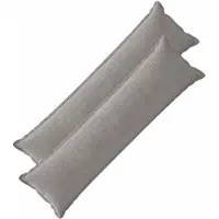 vidaXL Kussensloop 2 st HOUTEN Lichtgrijs 40 x 145 cm corduroy