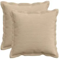 vidaXL Kussensloop 2 st HOUTEN Taupe 30 x 30 cm corduroy