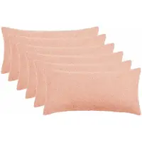 vidaXL Kussensloop 6 pcs HEERLEN Roze 40 x 70 cm Bouclé