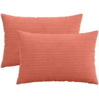 vidaXL Kussensloop 2 st HEERLEN Rood Oranje 50 x 75 cm corduroy