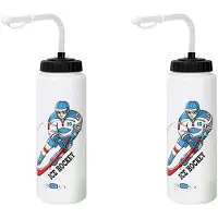 Jojomino 2X 1000ML Ijshockey Waterfles Draagbare Hoge Capaciteit Voetbal Lacrosse Fles Klassiek Design Sportfles B