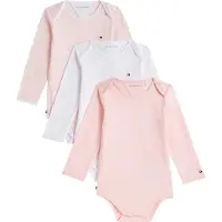 Tommy Hilfiger Cadeaubox - 3-pack Romper l/s - Whimsy PinkPINK - - 68 - Rompers Lange Mouw