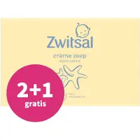 Zwitsal 2+1 gratis: Crème Zeepblok Baby 4 x 90 gr