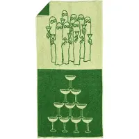 Arabia Moomin badhanddoek 70x140 cm Hattifnattarna, groen