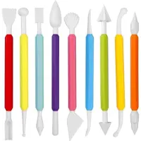 Jojomino 9-delige fondant modelleergereedschapset, pasta voor taartdecoratie, marshmallow-sculptuurset