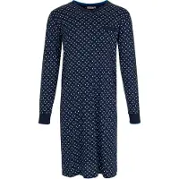 Pastunette Katoenen heren nachthemd donkerblauw -S | Maat XL