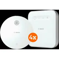 Bosch Draadloze Rookmelder 4-Pack + Smart Home Controller