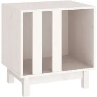 vidaXL Hondenhok 50x40x52 cm massief grenenhout wit