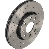 Brembo Remschijf 0958433X voorkant, gelocht, geventileerd, geperforeerd, 1 Stuk