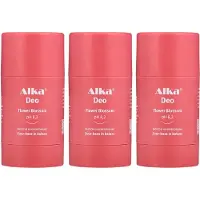 Alka Deo Flower Blossom - 3 x 30 ml - Basische Deo pH 8,2 - Vegan & Natuurlijke en Gezonde Deodorant - 0% Aluminium - Deodorant Stick - Unisex