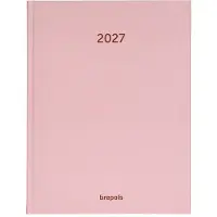 Brepols Timing Sunrise weekagenda met uurindeling 2027 zachtroze (1 week per 2 pagina's) 6-talig