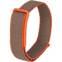 Kwmobile nylon bandje voor smartwatch - geschikt voor Google Fitbit Air - - Polsbandje in bruin / oranje