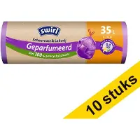 Swirl Aanbieding: 10x vuilniszakken trekband vanille en lavendel voor pedaalemmers 35 liter (9 stuks)