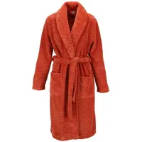 Ringella Fluweelzachte dames badjas terracotta | Maat 48