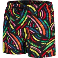 Speedo ECO Printed Watershorts - Zwemshorts - Zwart/Multicolor - 6 jaar