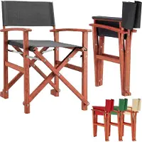 Casaria Regisseursstoel antraciet eucalyptushout FSC-gecertificeerd Inklapbare tuinstoel tot 160 kg