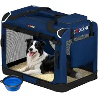 Cadoca Hondentransportbox Blauw XL 82x56x58cm