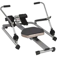 ALLVIA Roeiapparaat - Hometrainer - Crosstrainer - Zwart - 153cm x 76cm x 45cm