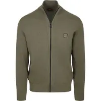 BOSS Gebreid vest 'Kano' olijfgroen