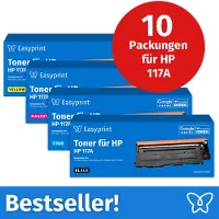 Easyprint NIEUW: Toner voor HP 117A Multipack (BK/C/M/Y), compatibel met HP ColorLaser 150, MFP-178, e.d., 10 stuks