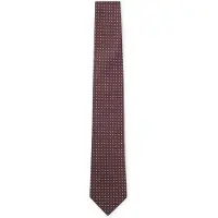BOSS Stropdas van zijden jacquard met microdessin