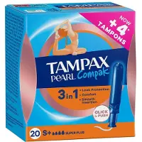 Tampax Pearl Compak Super Plus Tampons met Inbrenghuls 20 stuks