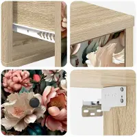 vidaXL Wandkastje voor Bed BORNE 2 st Sonoma Eiken 36 x 33 x 25 cm
