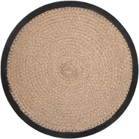 vidaXL Jute Placemat 6 st Naturel en Zwart 100% Tossa Jute