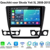Junsun Linux Draadloos Carplay & Andriod Auto Geschikt voor Skoda Yeti 5L 2008-2015 - 10 Inch HD TouchScreen - Bluetooth - Navigatie- WiFi -FM - RDS- Airplay - Plug & Play