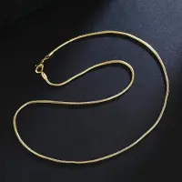MaxPower (Goud -40 cm) S925 Sterling Zilver 16/18/20/22/24/26/28/30 Inch 2mm 18K Gouden Slangenketting voor Vrouwen